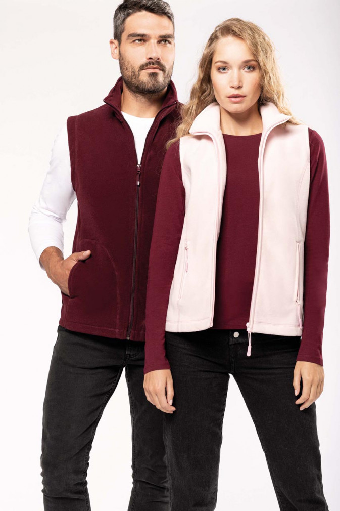 Férfi Kariban KA913 Luca - Men'S Micro Fleece Gilet -L, True Indigo