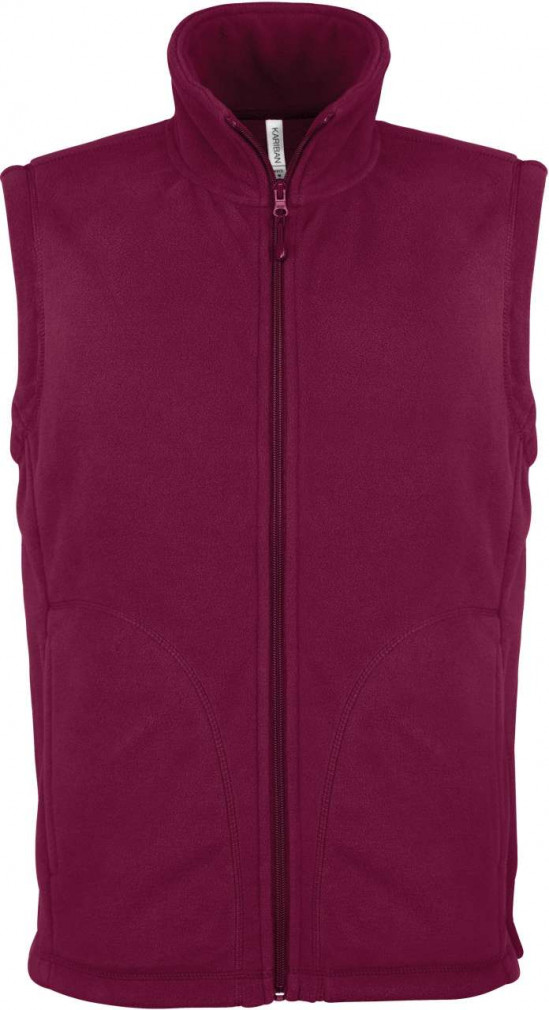Férfi Kariban KA913 Luca - Men'S Micro Fleece Gilet -M, Wine
