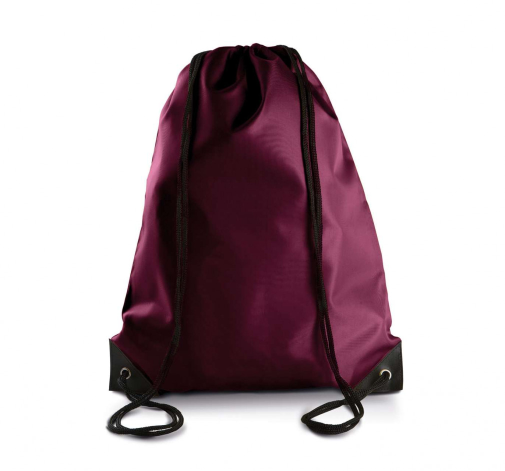 Uniszex hátizsák Kimood KI0104 Drawstring Backpack -Egy méret, Burgundy