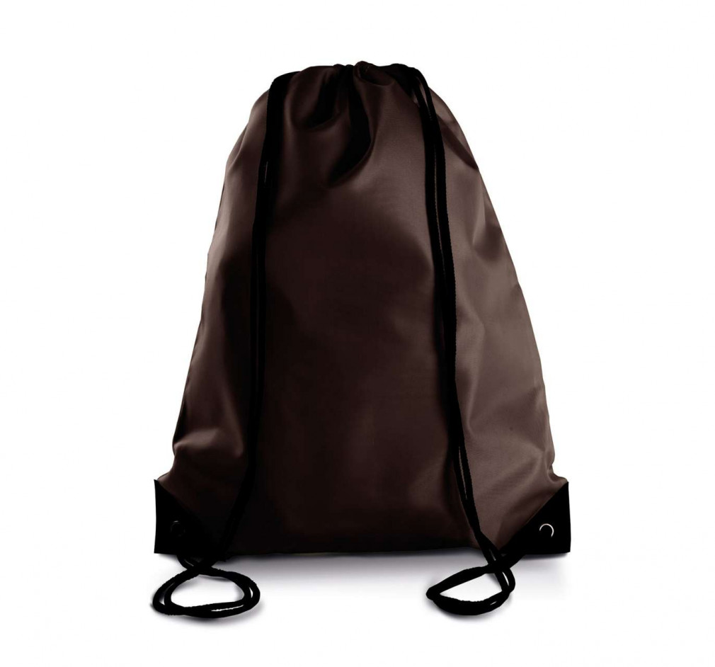 Uniszex hátizsák Kimood KI0104 Drawstring Backpack -Egy méret, Chocolate
