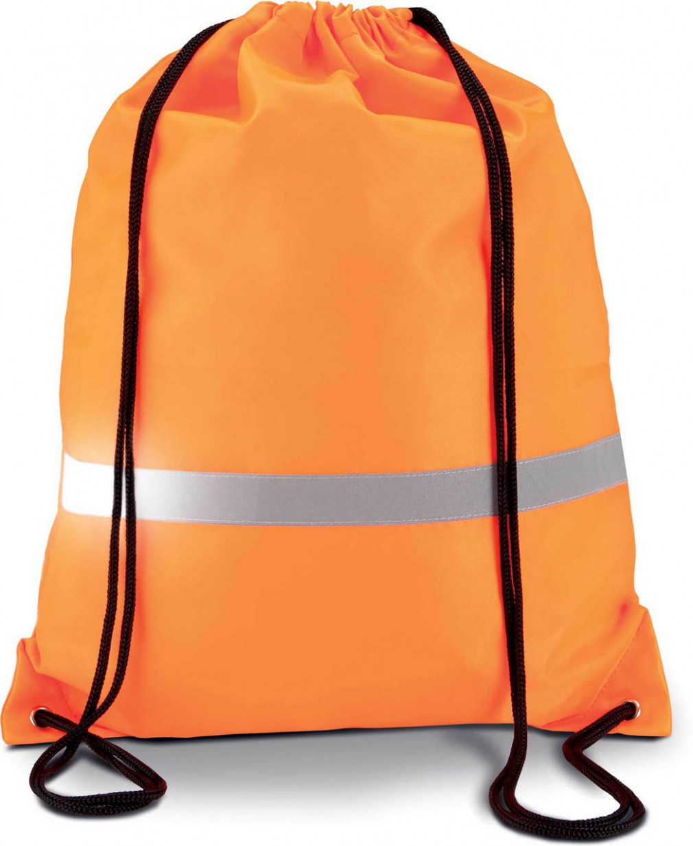 Uniszex hátizsák Kimood KI0109 Drawstring Backpack -Egy méret, Fluorescent Orange