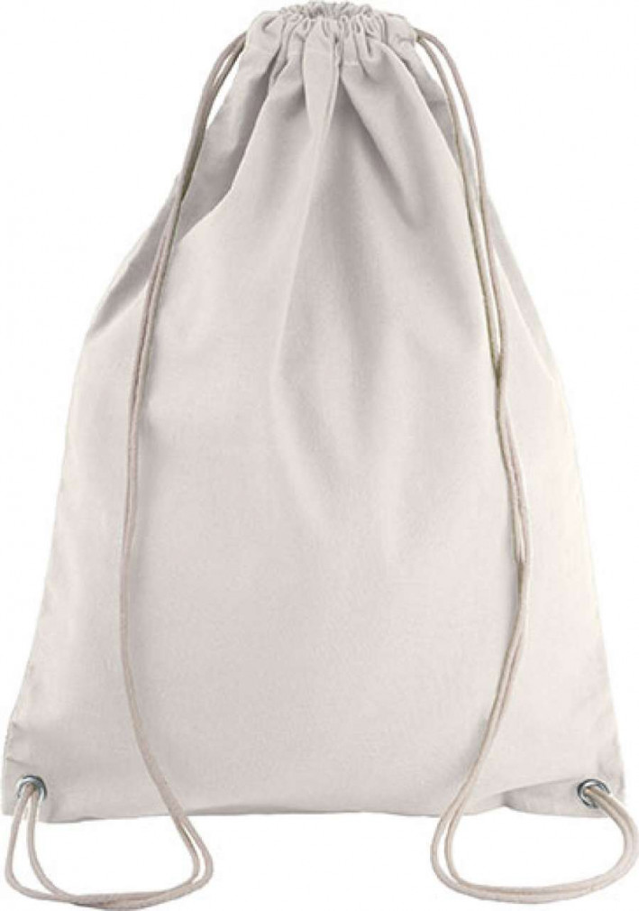 Uniszex hátizsák Kimood KI0125 Cotton Drawstring Backpack -Egy méret, Natural