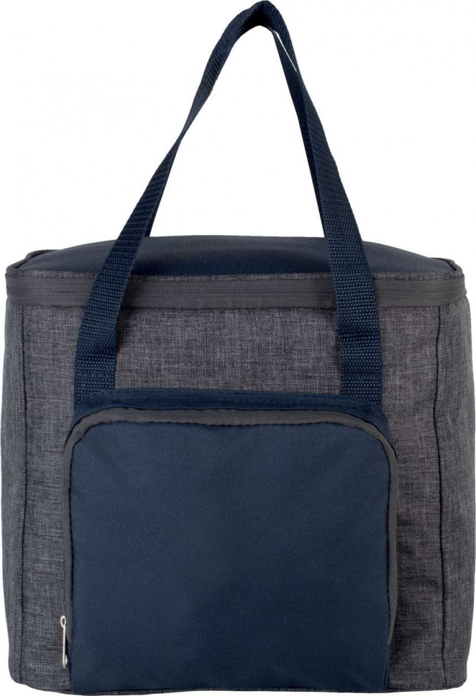 Uniszex táska Kimood KI0347 Cool Bag With Zipped pocket -Egy méret, Dark Grey Heather/Navy