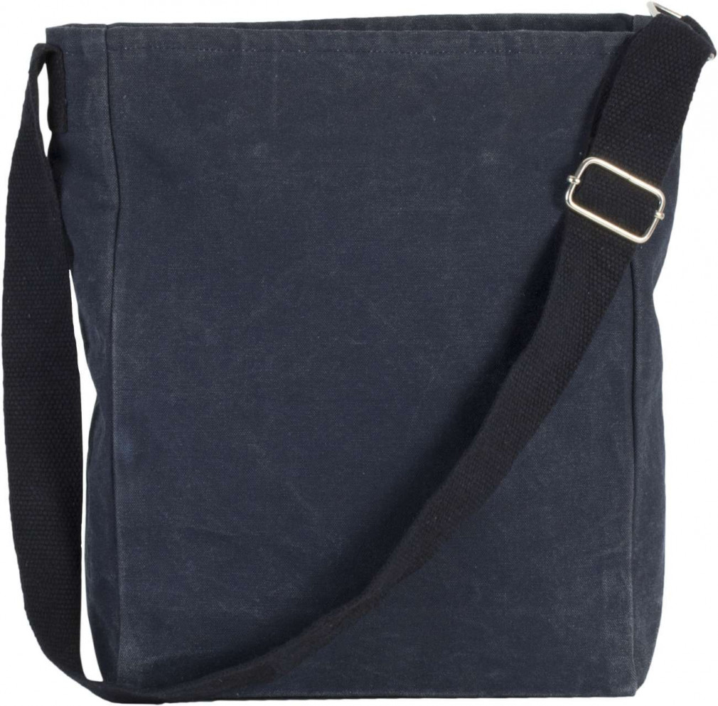 Uniszex táska Kimood KI0351 Cotton Canvas Shoulder Bag -Egy méret, Washed Blue Titanium