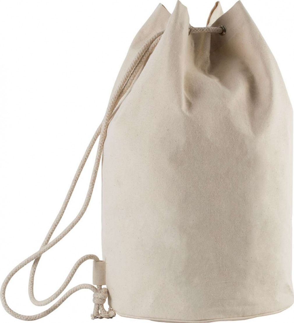 Uniszex táska Kimood KI0629 Cotton Sailor-Style Bag With Drawstring -Egy méret, Natural