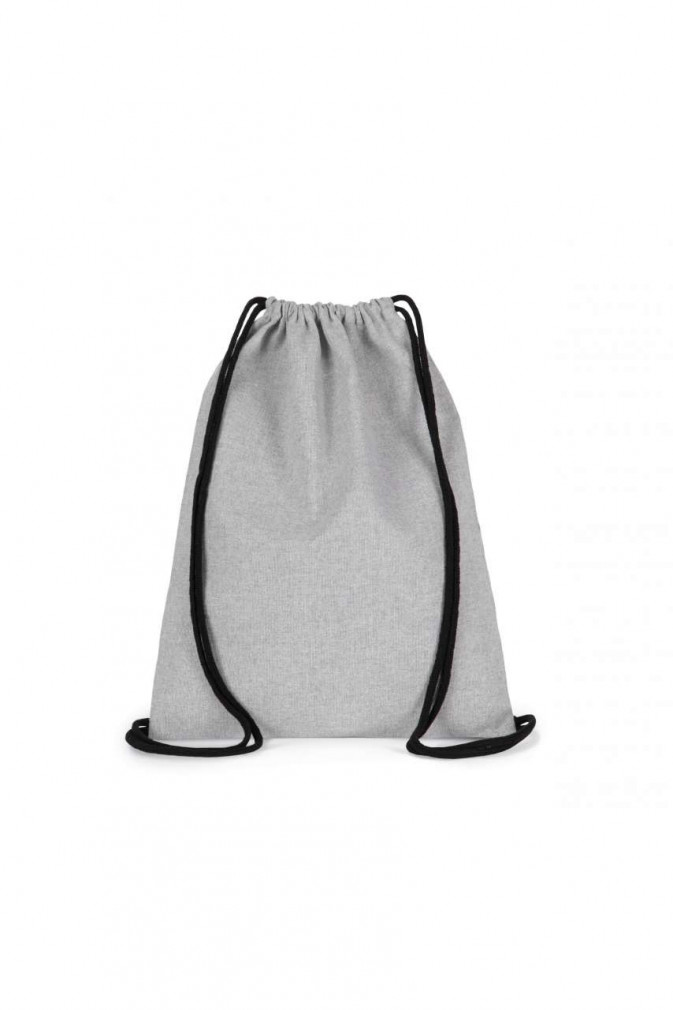 Uniszex hátizsák Kimood KI5102 Small Recycled Backpack With Drawstring -Egy méret, Flint Grey