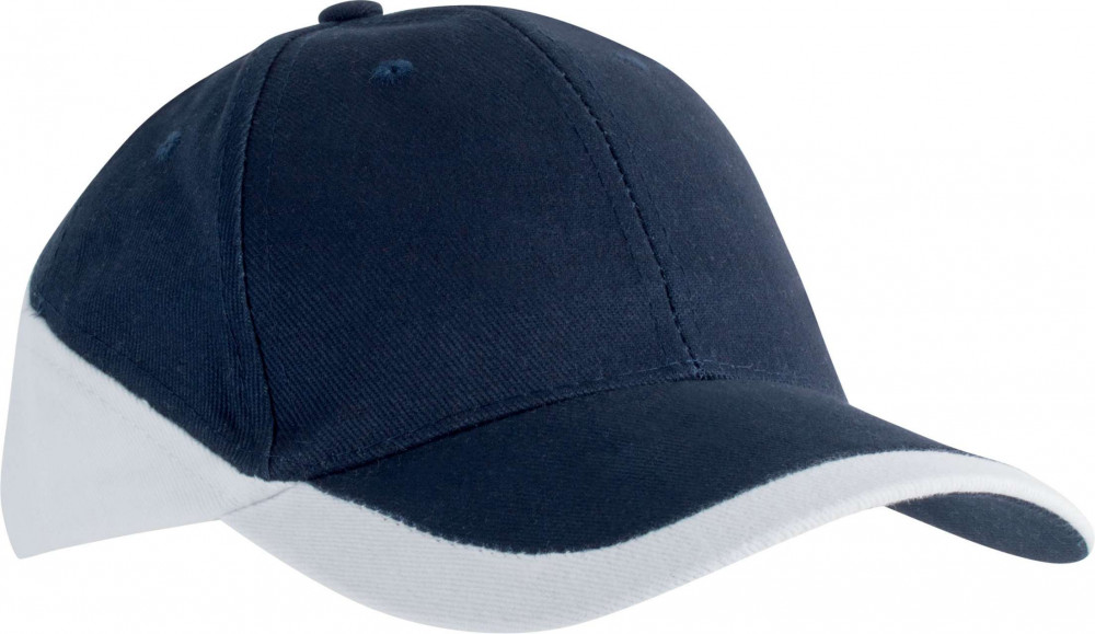 Uniszex sapka K-UP KP045 Racing - Two-Tone 6 panel Cap -Egy méret, Navy/Red
