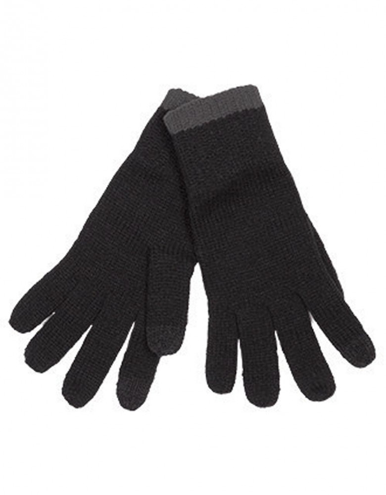 Uniszex kesztyű K-UP KP425 Touch Screen Knitted Gloves -L/XL, Black/Dark Grey