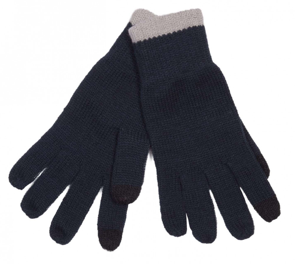 Uniszex kesztyű K-UP KP425 Touch Screen Knitted Gloves -L/XL, Navy/Light Grey