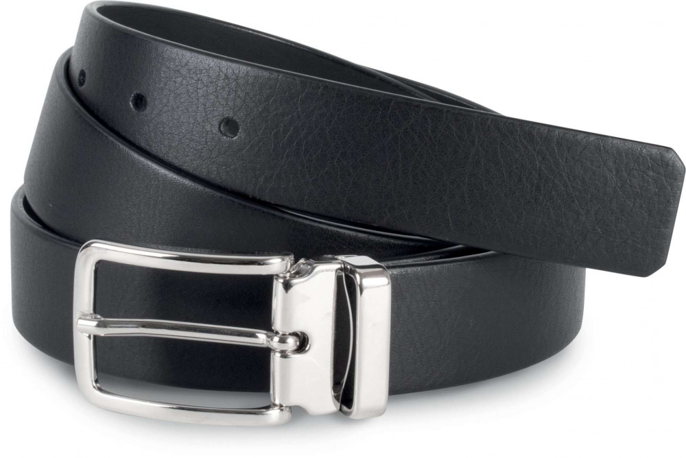 Uniszex K-UP KP807 Classic Belt In Full Grain Leather - 30Mm -Egy méret, Black