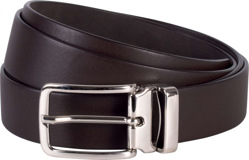 Uniszex K-UP KP807 Classic Belt In Full Grain Leather - 30Mm -Egy méret, Dark Brown