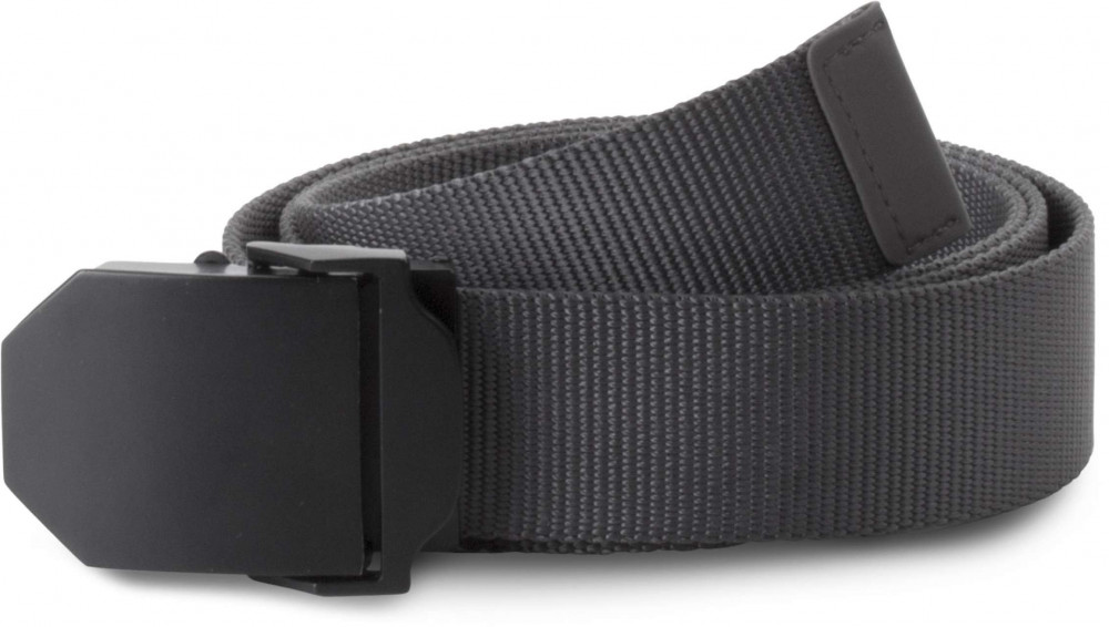 Uniszex K-UP KP813 nylon Canvas Belt -Egy méret, Dark Grey/Black