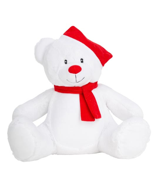 Uniszex plüss játék Mumbles MM573 Christmas Zippie Bear -Egy méret, White