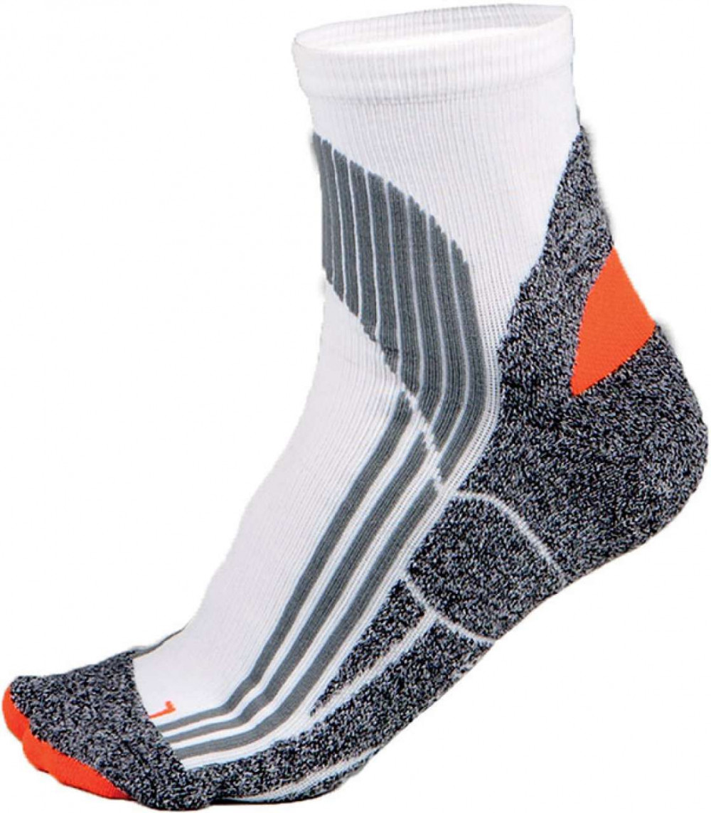 Uniszex zokni Proact PA035 Technical Sports Socks -43/46, White/Grey/Orange