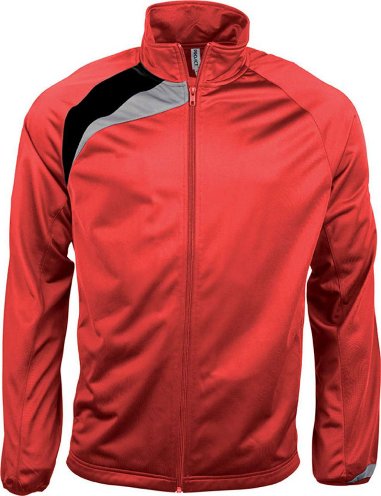 Uniszex Proact PA306 Tracksuit Top -M, Sporty Red/Black/Storm Grey
