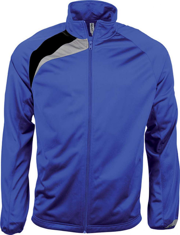 Uniszex Proact PA306 Tracksuit Top -L, Sporty Royal Blue/Black/Storm Grey
