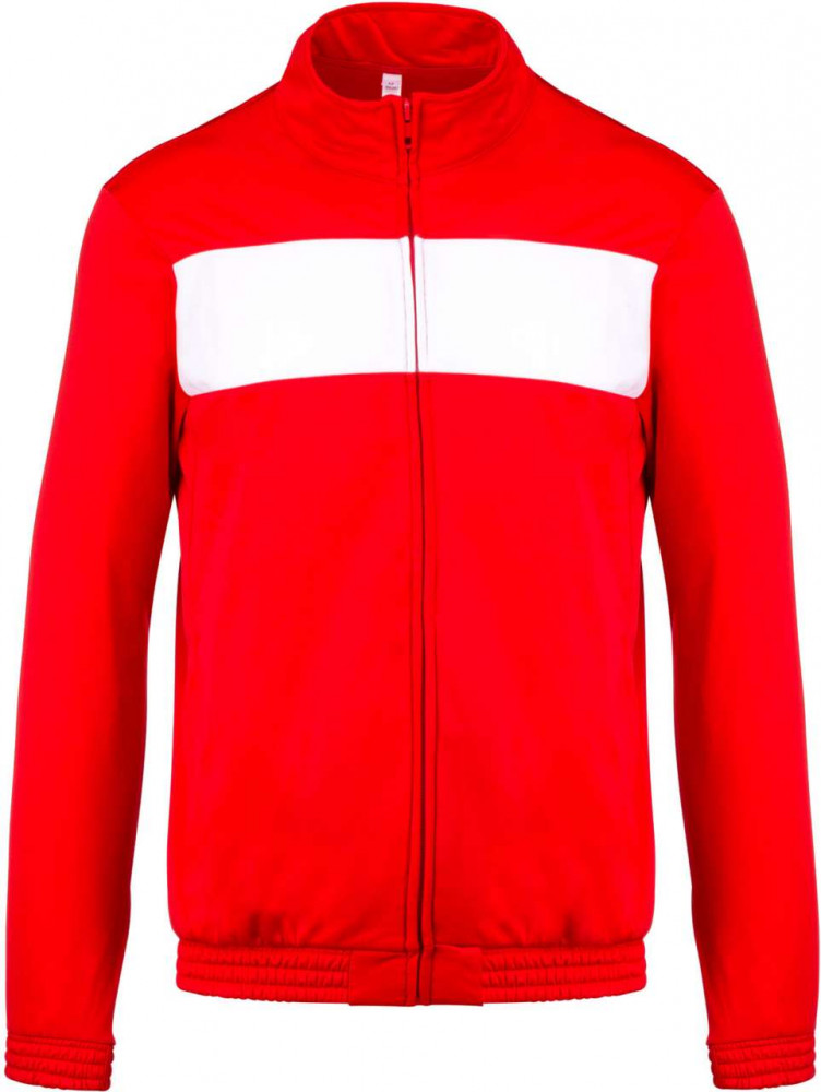 Uniszex Proact PA347 Adult Tracksuit Top -L, Sporty Red/White
