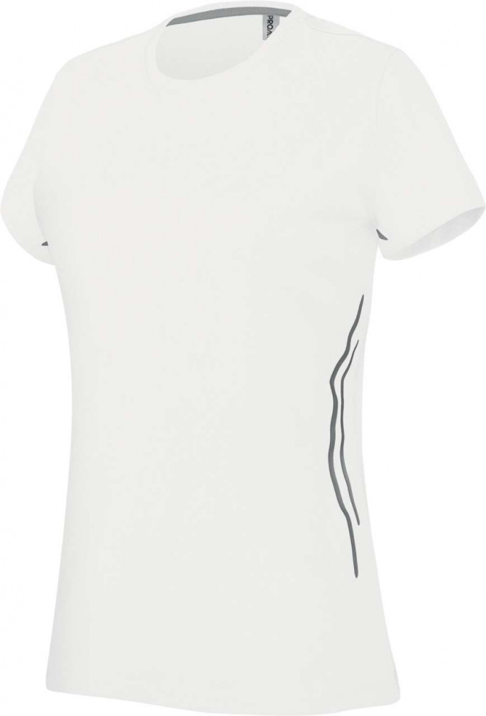 Női póló Proact PA466 Ladies&#039; Short Sleeve Sports T-Shirt -M, White/Silver