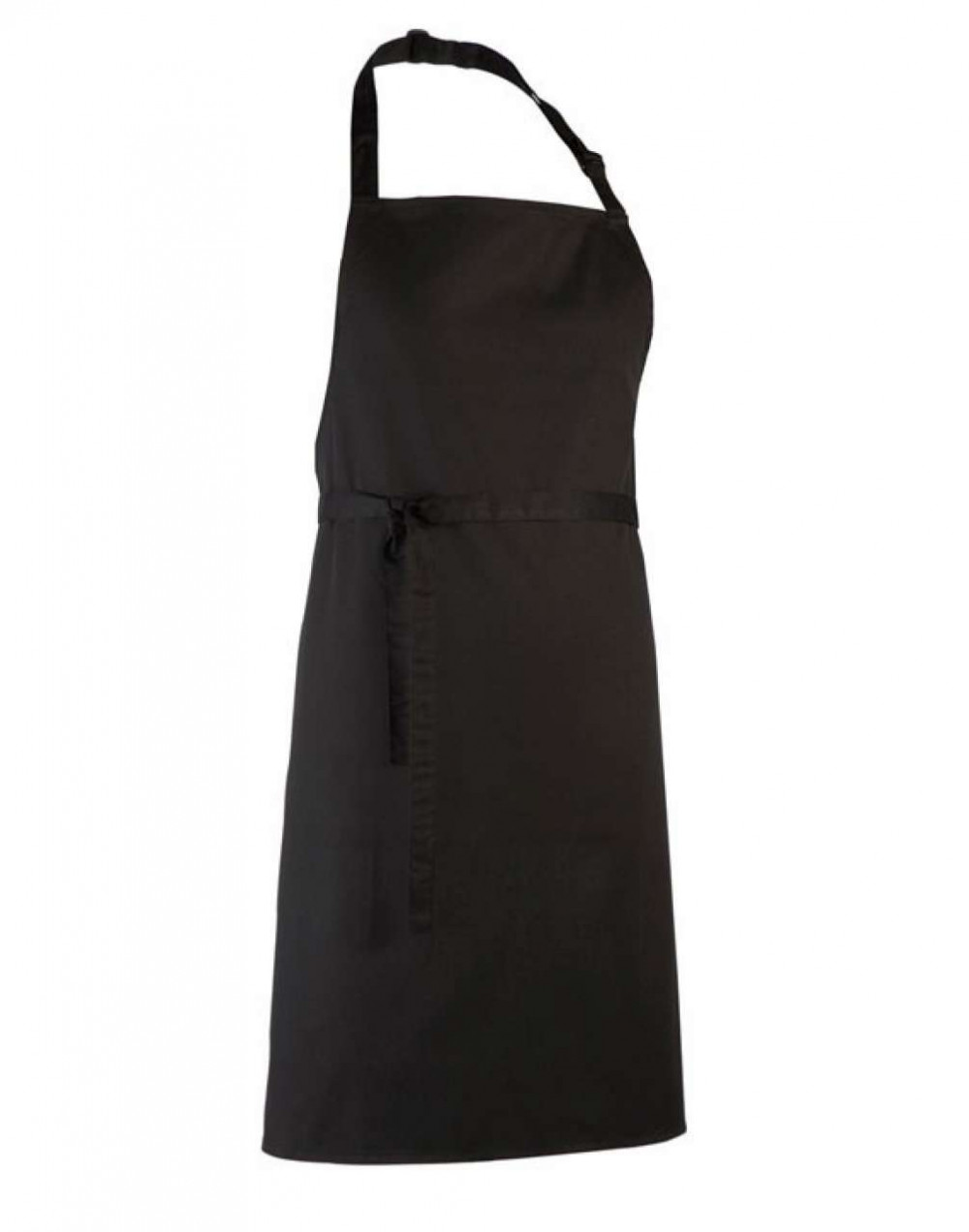 Uniszex, női, férfi kötény, szakács, pincér Premier PR150 Colours Collection’ Bib Apron -XL, Black
