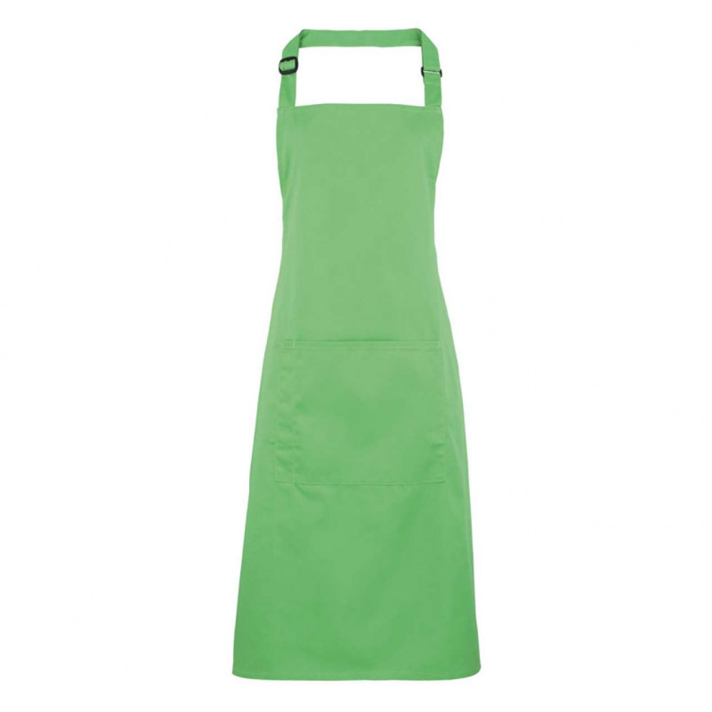 Uniszex, női, férfi zsebes kötény, szakács, pincér Premier PR154 ‘Colours’ Bib Apron With pocket -Egy méret, Apple