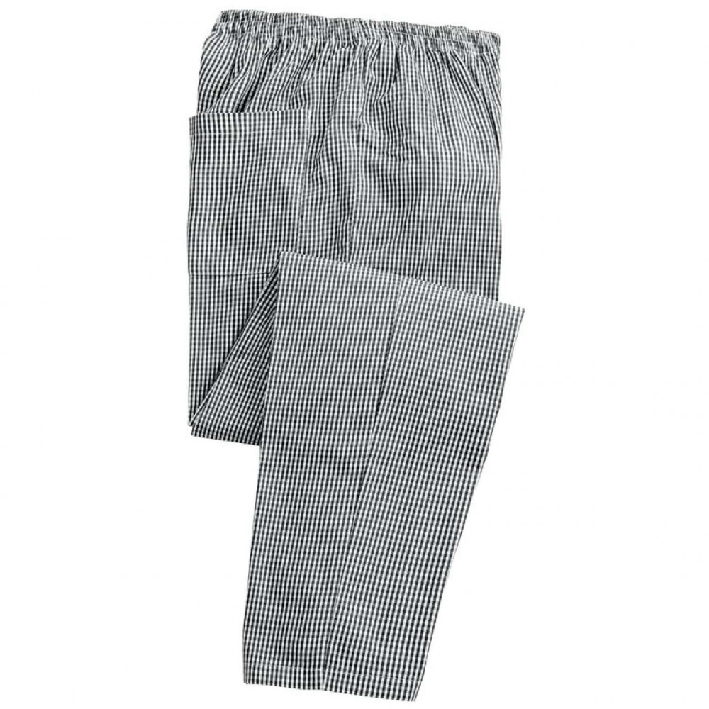 Uniszex nadrág Premier PR552 Chef'S pull-On Trousers -L, Black/White Check Uniszex nadrág Premier PR552 Chef'S pull-On Trousers -L, Black/White Check