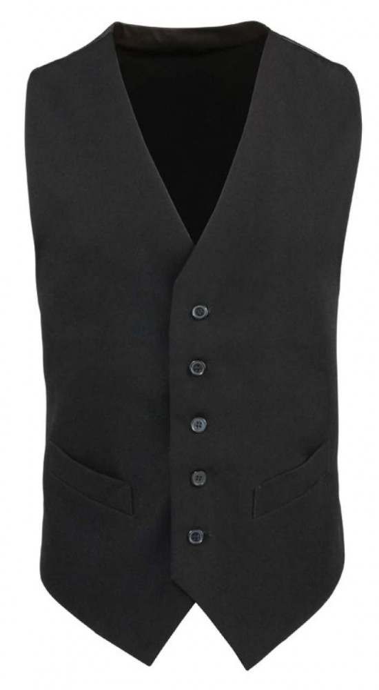 Férfi Premier PR622 Men’S Lined polyester Waistcoat -M, Black