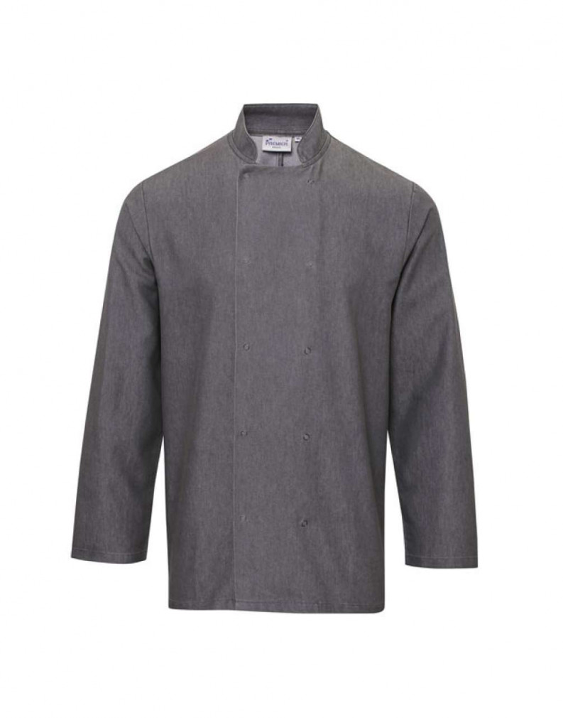 Uniszex kabát Premier PR660 Chef'S Denim Jacket -S, Grey Denim
