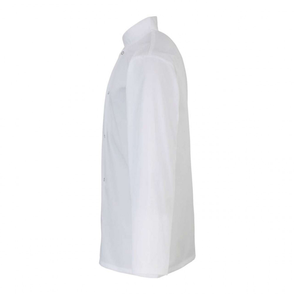 Férfi kabát Premier PR665 Chef'S Long Sleeve Stud Jacket -XS, White