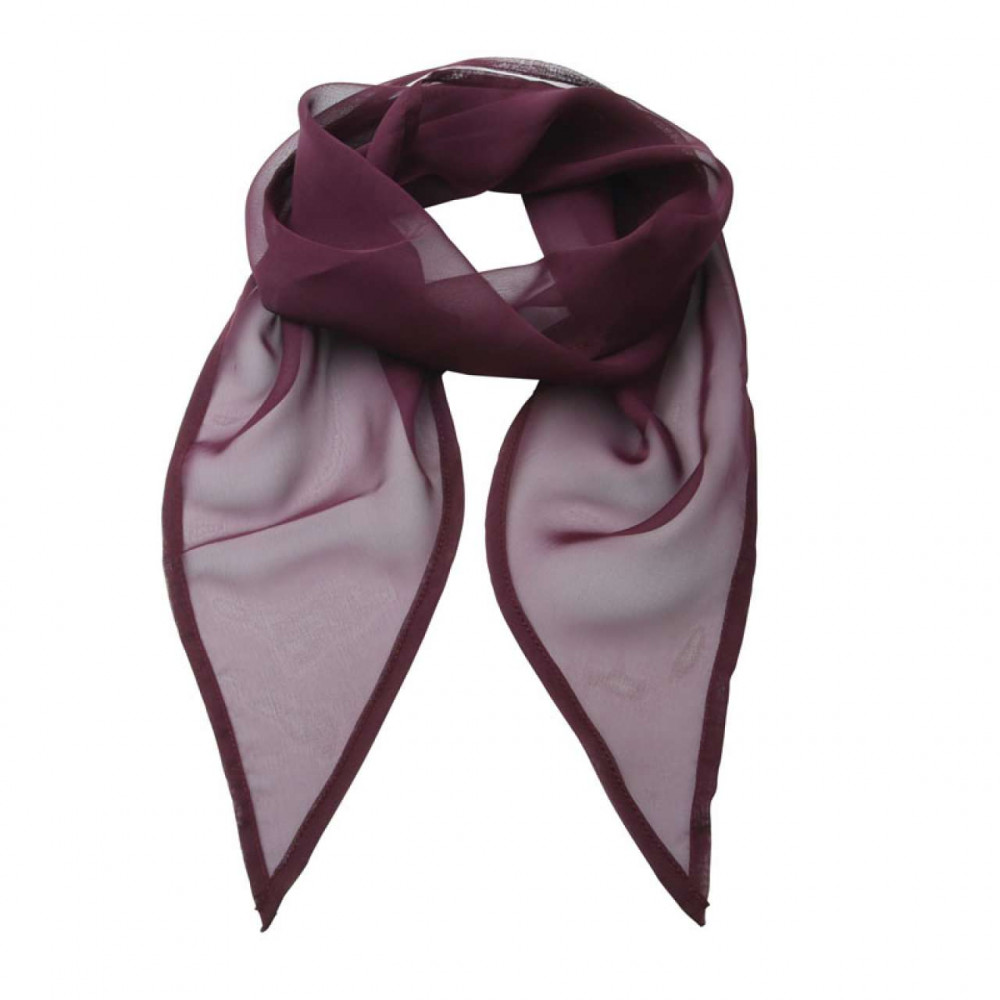 Női sál Premier PR740 Colours Collection' plain Chiffon Scarf -Egy méret, Burgundy