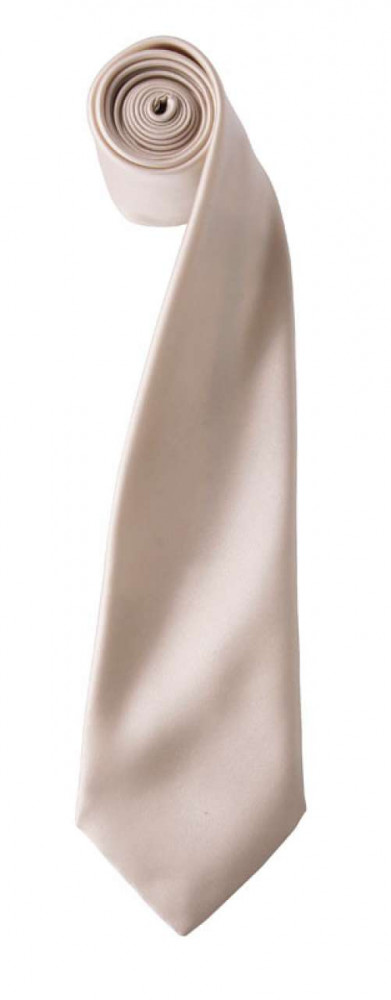 Uniszex Premier PR750 Colours Collection' Satin Tie -Egy méret, Natural