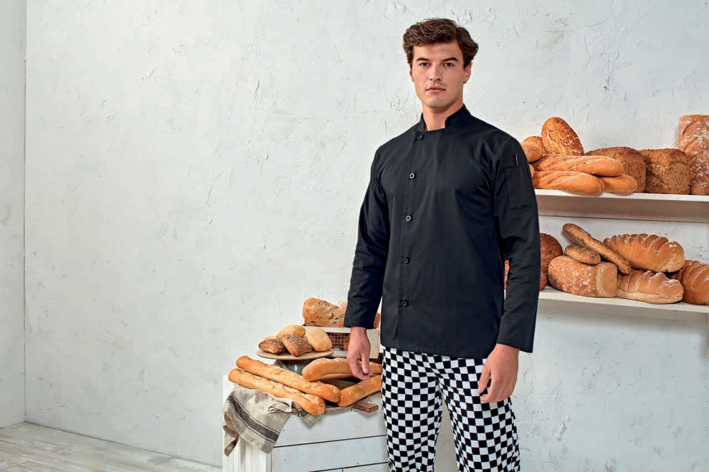 Uniszex kabát Premier PR901 Essential' Long Sleeve Chef'S Jacket -S, White
