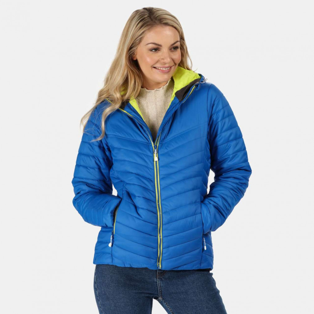 Női kabát Regatta RETRA421 Acadia Ii Women’S Jacket -20, Oxford Blue/Neon Spring