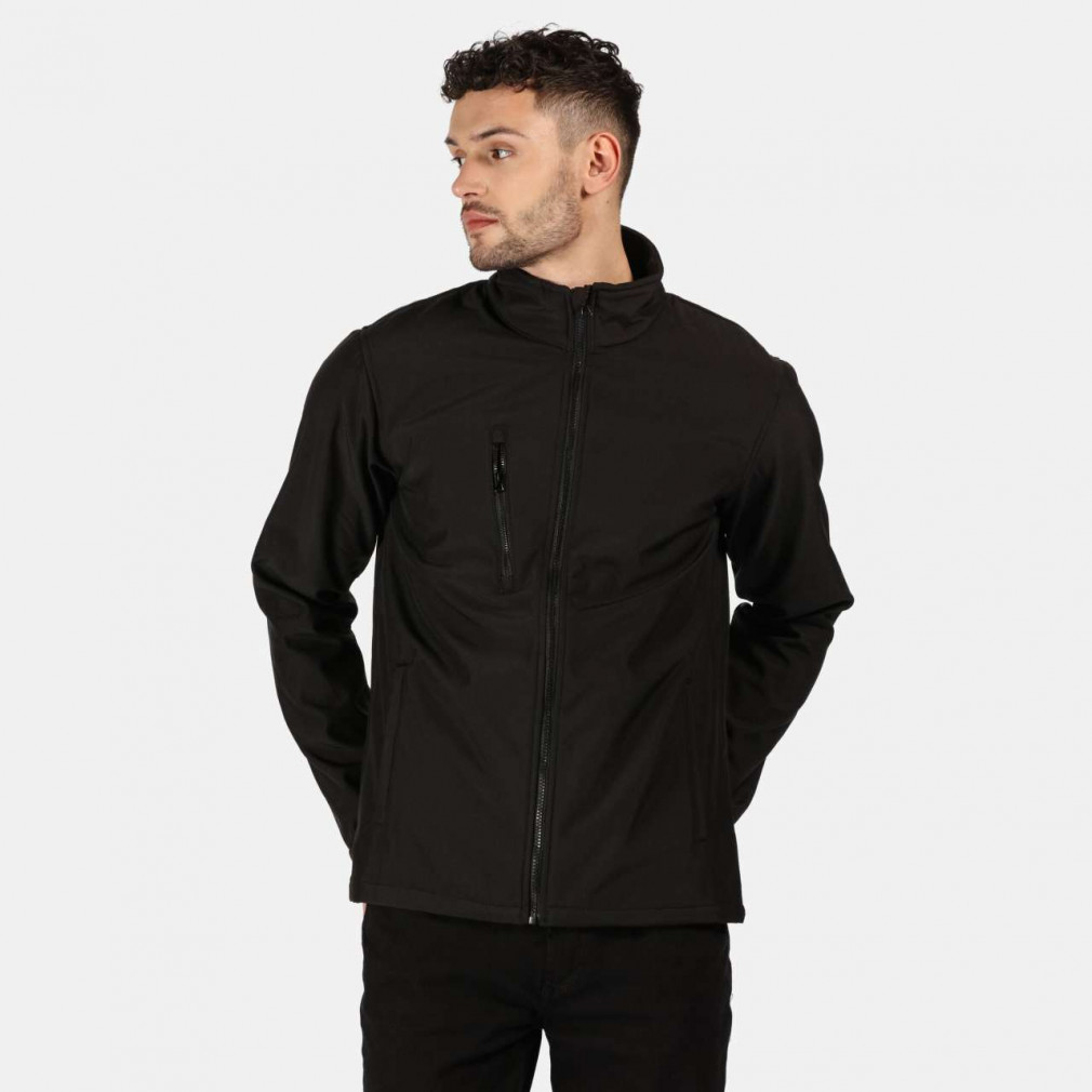 Uniszex kabát Regatta RETRA610 Ablaze 3 Layer printable Softshell Jacket -L, Black/Black
