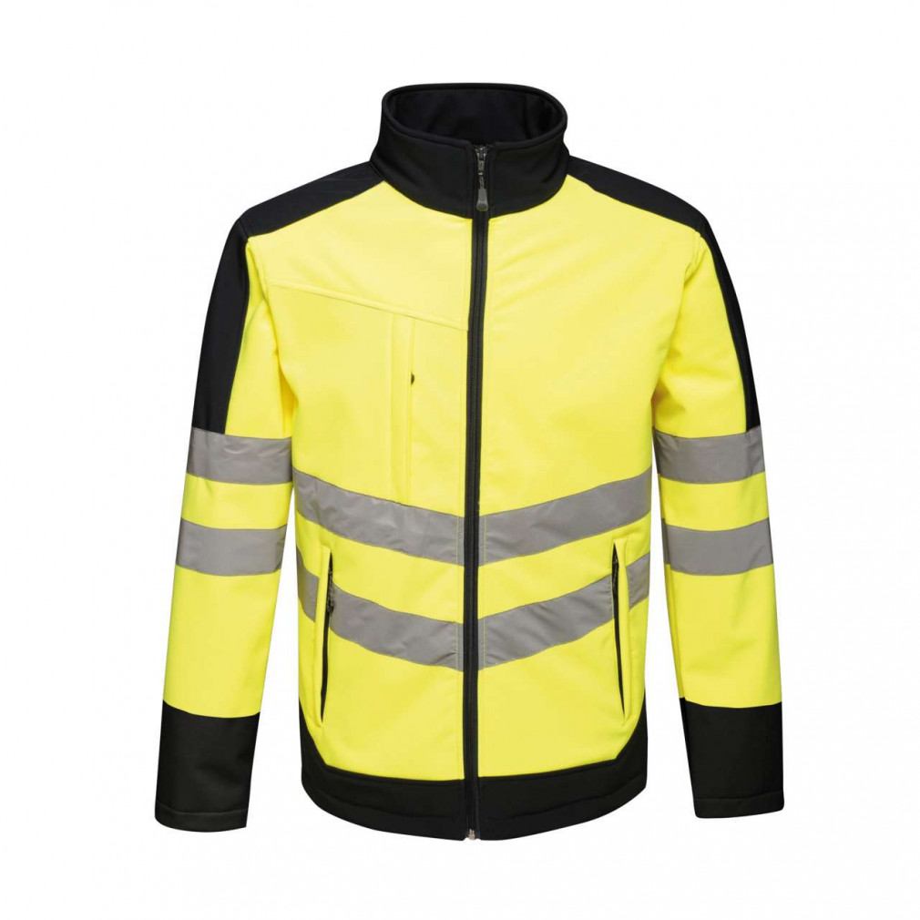 Uniszex Softshell Regatta RETRA625 Hi-vis pro 3 Layer Softshell -S, Yellow/Navy