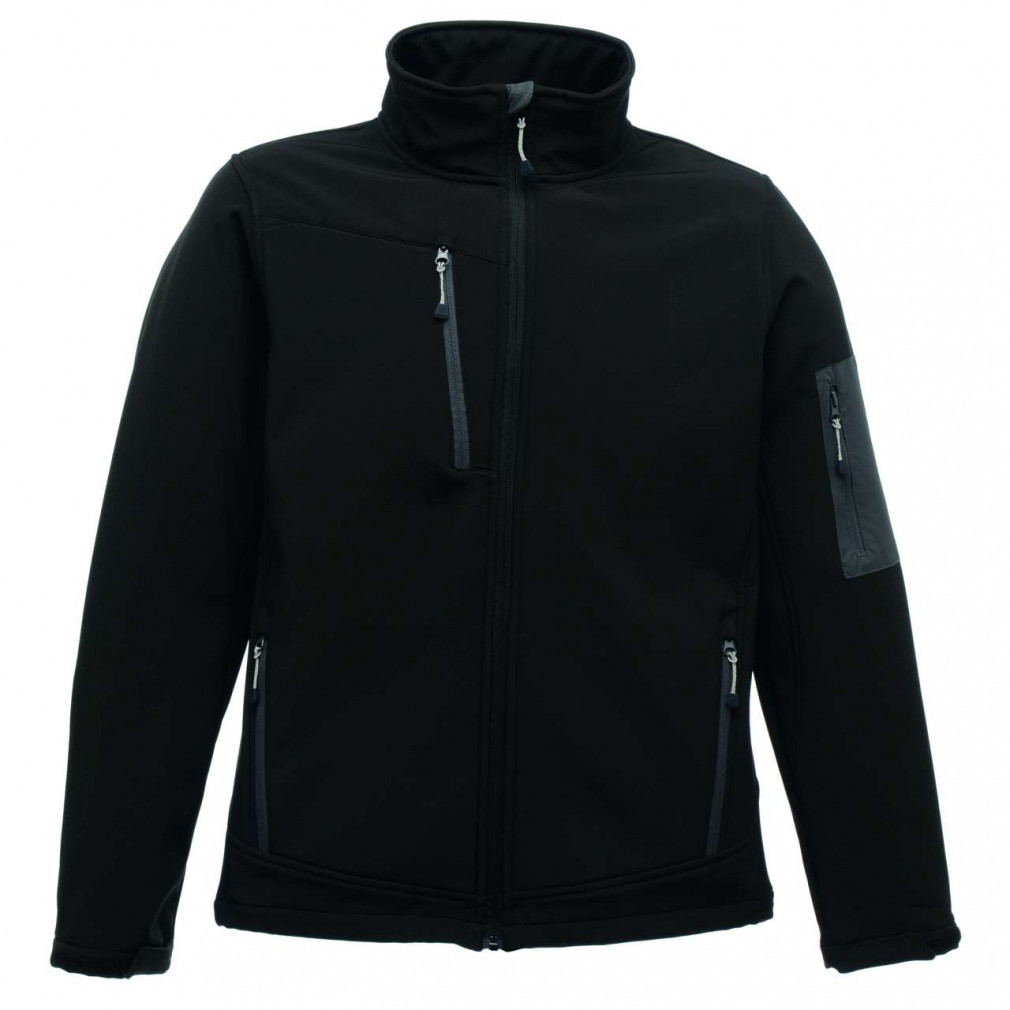 Férfi Softshell Regatta RETRA674 Arcola - 3 Layer Membrane Softshell -2XL, Black/Seal Grey