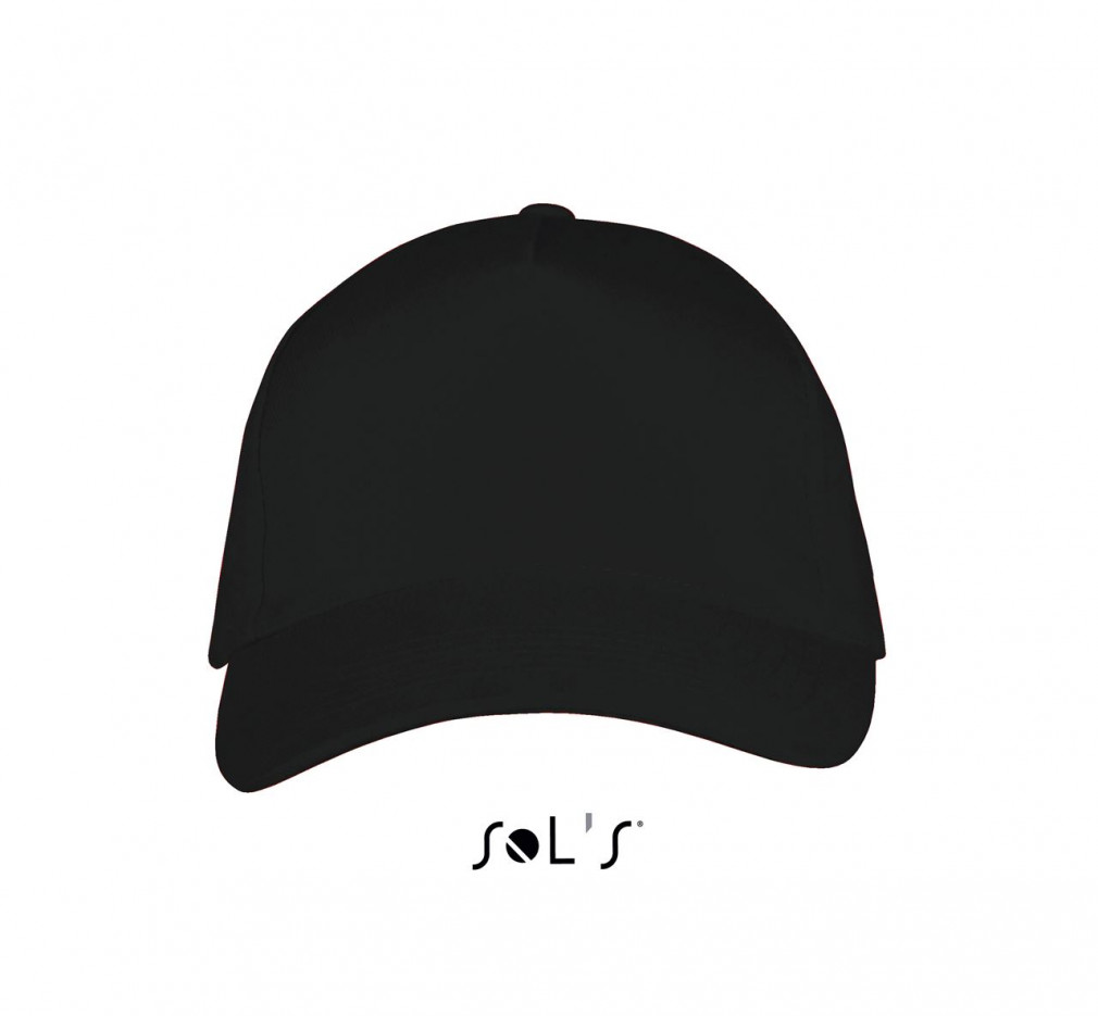 Uniszex sapka SOL'S SO00594 Sol'S Long Beach - 5 panel Cap -Egy méret, Black