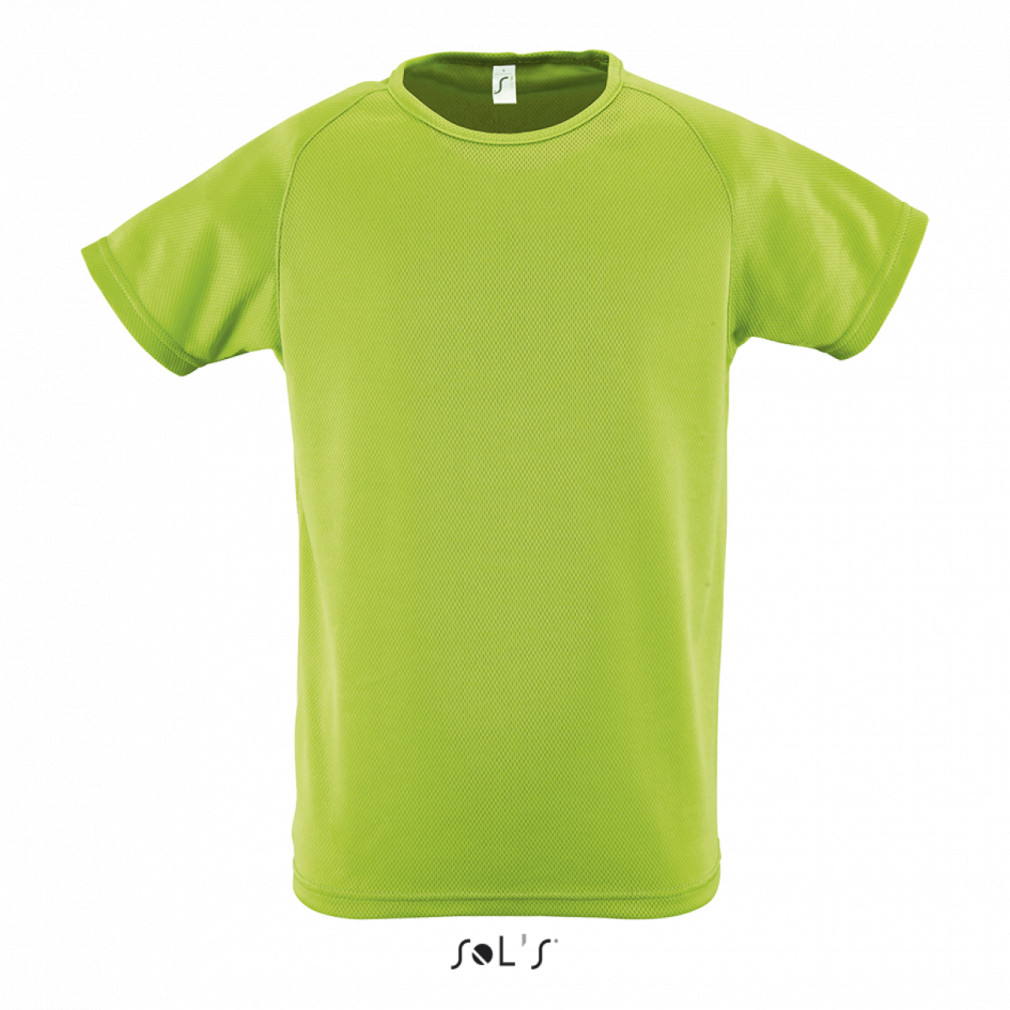 Gyerek póló SOL'S SO01166 Sol'S Sporty Kids - Raglan-Sleeved T-Shirt -10A, Apple Green