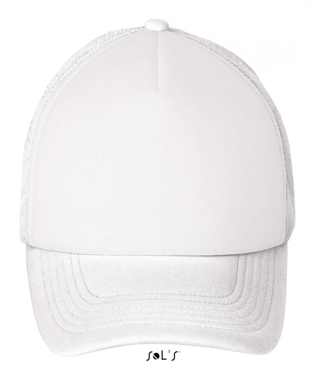 Uniszex sapka SOL'S SO01668 Sol'S Bubble - Five panel Mesh Cap -Egy méret, White/Royal Blue