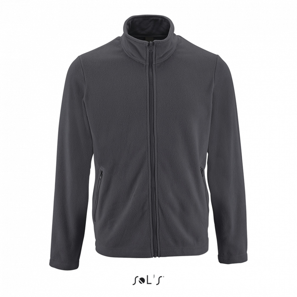 Férfi kabát SOL'S SO02093 Sol'S norman Men - plain Fleece Jacket -L, Charcoal Grey