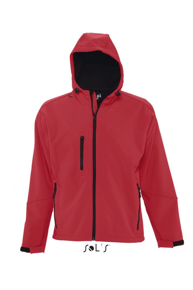 Férfi Softshell SOL'S SO46602 Sol'S Replay Men - Hooded Softshell -S, Pepper Red