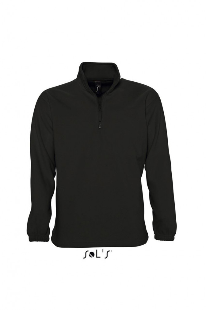 Uniszex pulóver SOL'S SO56000 Sol'S ness - Fleece 1/4 Zip Sweatshirt -3XL, Black