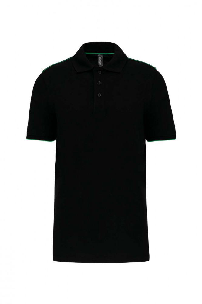 Férfi galléros póló Designed To Work WK270 Men&#039;S Short-Sleeved Contrasting Daytoday polo Shirt -M, Black/Red
